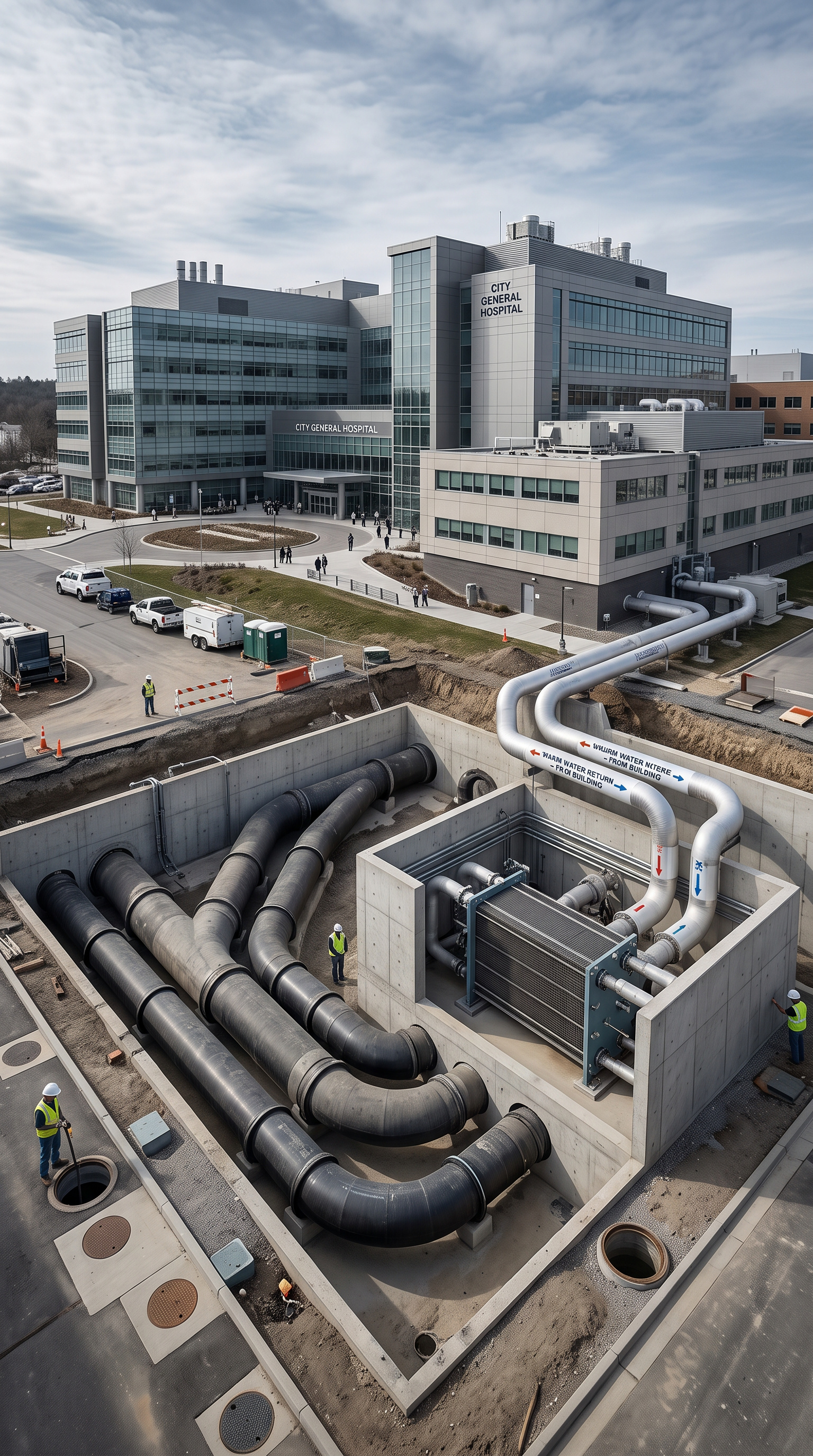 Wastewater Heat Recovery Heats a Hospital