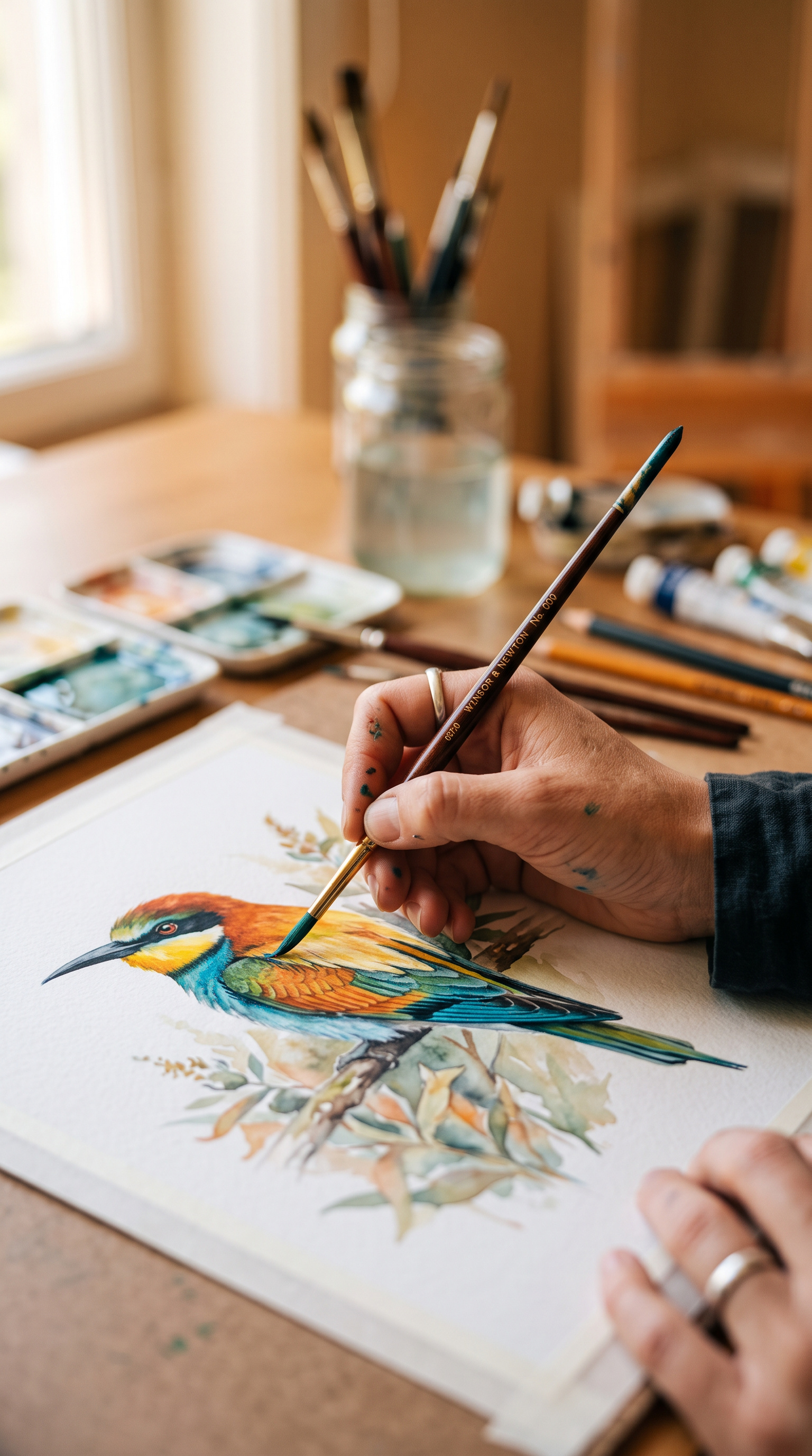 The ornithological artist drawing 1,000 birds by hand - all for an app that wants you off your phone