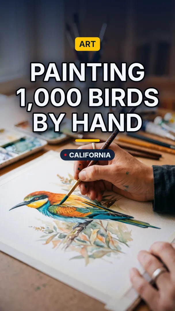 Painting 1,000 Birds by Hand