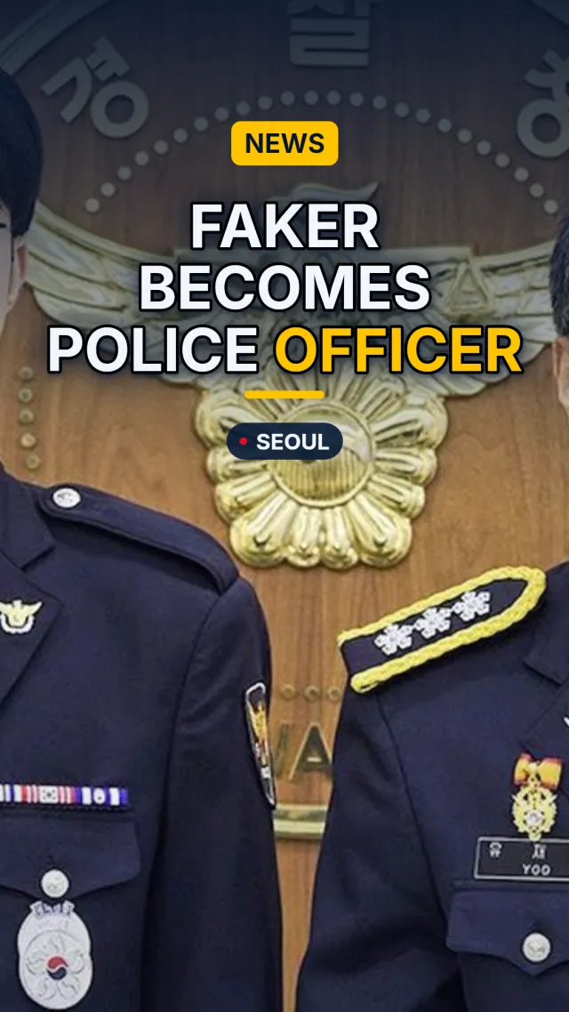 Faker becomes an honorary Korean police officer to help discourage online gambling